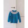 Fair Isle Merino Kids Jumper, Dusty Blue - Sweatshirts - 5