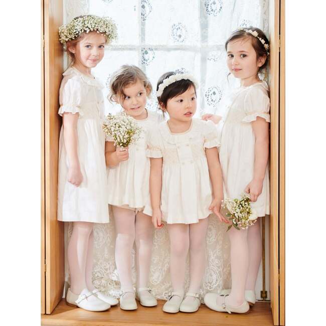 Santina Smock Ceremony Dress, Ivory - Dresses - 3