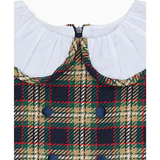 Tola Girl A-Line Dress, Green Check - Dresses - 4