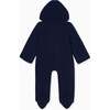Baby Alejo Merino Snowsuit, Navy - Jackets - 4