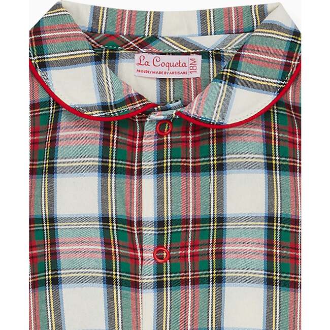 Baby Navidad Tartan Pyjamas, Ivory - Pajamas - 3