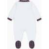 Baby Lindo Tartan Sleepsuit, Navy - Pajamas - 4