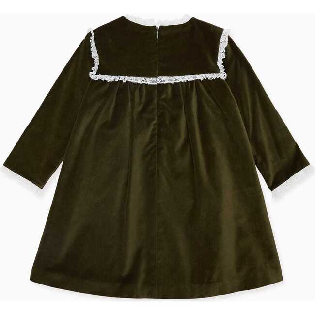 Carolina Girl Velvet Empire Dress, Green - Dresses - 5