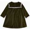 Carolina Girl Velvet Empire Dress, Green - Dresses - 5