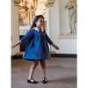 Antonella Girl Velvet Dress, Blue - Dresses - 6
