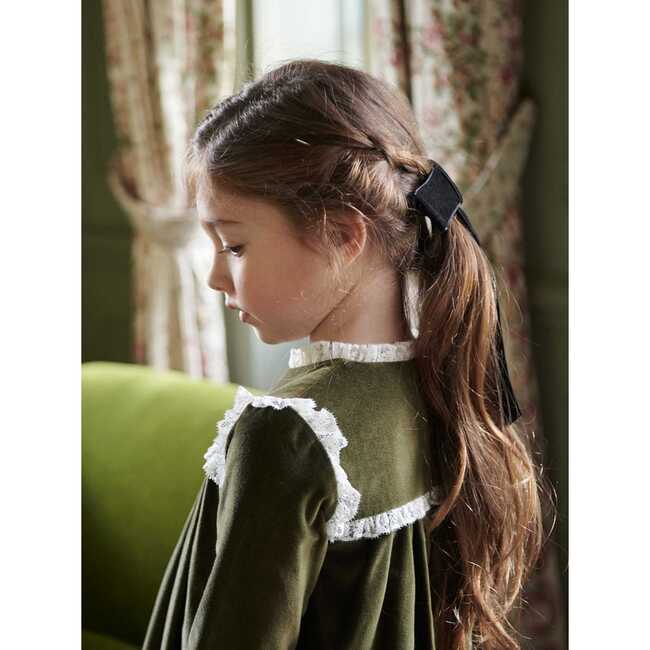 Carolina Girl Velvet Empire Dress, Green - Dresses - 6