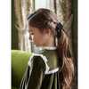 Carolina Girl Velvet Empire Dress, Green - Dresses - 6