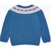 Baby Fair Isle Merino Cardigan, Dusty Blue - Cardigans - 4