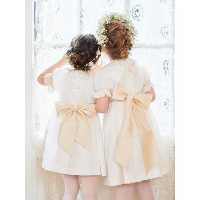 Santina Smock Ceremony Dress, Ivory - Dresses - 6