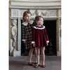 Daroca Velvet Baby Girl Set, Burgundy - Mixed Apparel Set - 3