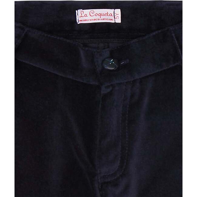 Elio Velvet Boy Chinos, Navy - Pants - 3
