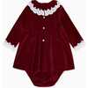Daroca Velvet Baby Girl Set, Burgundy - Mixed Apparel Set - 5