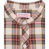 Mateo Long Sleeve Boy Shirt, Ivory Tartan - Shirts - 4