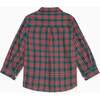 Nico Long Sleeve Boy Shirt, Green Tartan - Shirts - 5