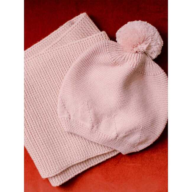 Merino Girl Bobble Hat, Pink - Hats - 2