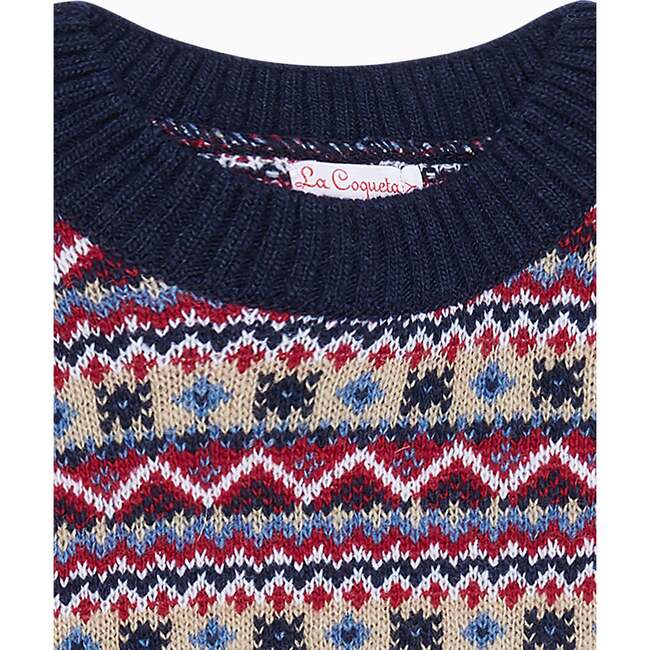 Mirlo Fair Isle Merino Jumper, Navy - Sweatshirts - 4