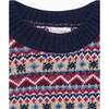 Mirlo Fair Isle Merino Jumper, Navy - Sweatshirts - 4
