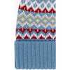 Fair Isle Merino Kids Bobble Hat, Blue - Hats - 3