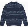 Axel Fair Isle Merino Cardigan, Dusty Blue - Cardigans - 5