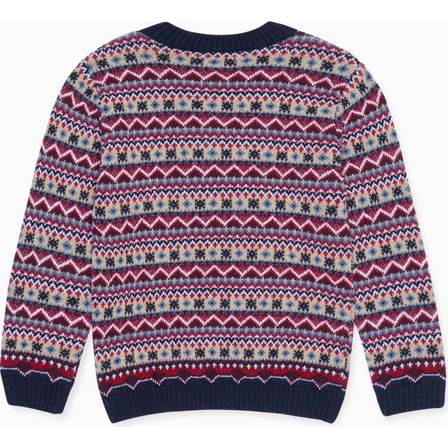 Mirlo Fair Isle Merino Jumper, Navy - Sweatshirts - 5