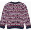 Mirlo Fair Isle Merino Jumper, Navy - Sweatshirts - 5