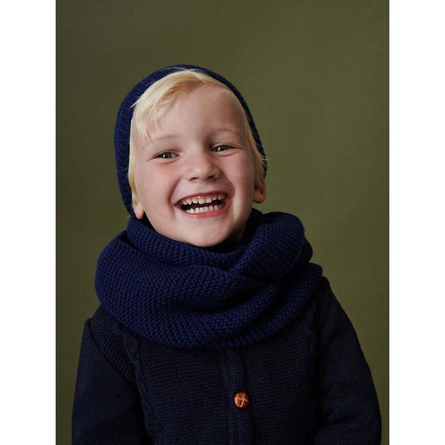 Merino Kids Bobble Hat, Navy - Hats - 2