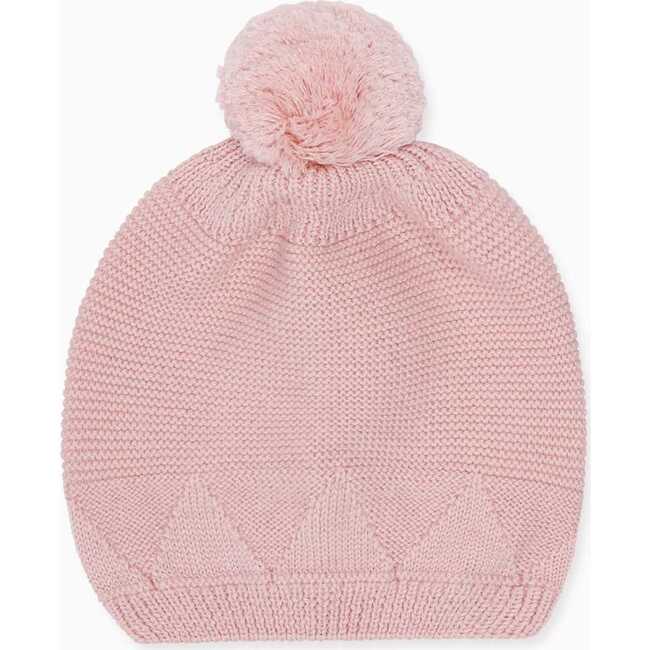 Merino Girl Bobble Hat, Pink - Hats - 4