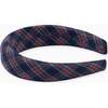 Wide Girl Hairband, Navy Tartan - Hair Accessories - 3