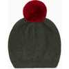 Merino Kids Bobble Hat, Olive Green - Hats - 4