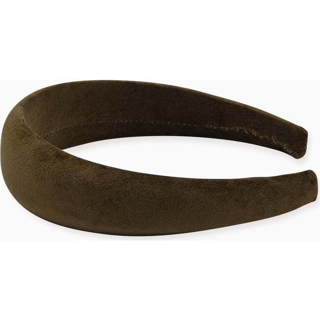 Velvet Wide Girl Hairband, Green - Hair Accessories - 4