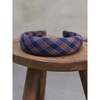 Wide Girl Hairband, Navy Tartan - Hair Accessories - 4
