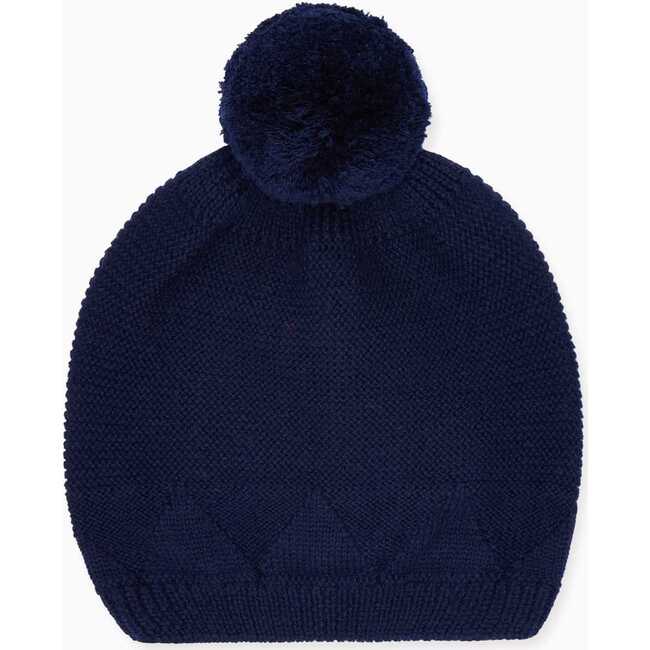 Merino Kids Bobble Hat, Navy - Hats - 5