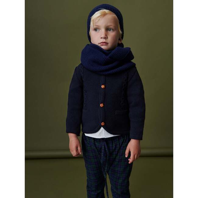 Merino Kids Bobble Hat, Navy - Hats - 6