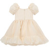 Organza Puff Sleeve Waterfall Dress, Champagne - Dresses - 2