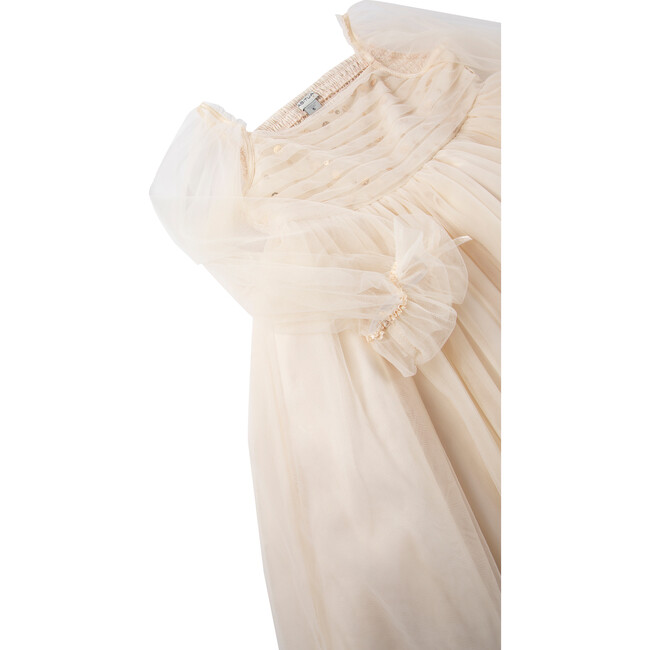 Babydoll Sequin Tulle Dress, Champagne - Dresses - 3