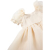 Organza Puff Sleeve Waterfall Dress, Champagne - Dresses - 3