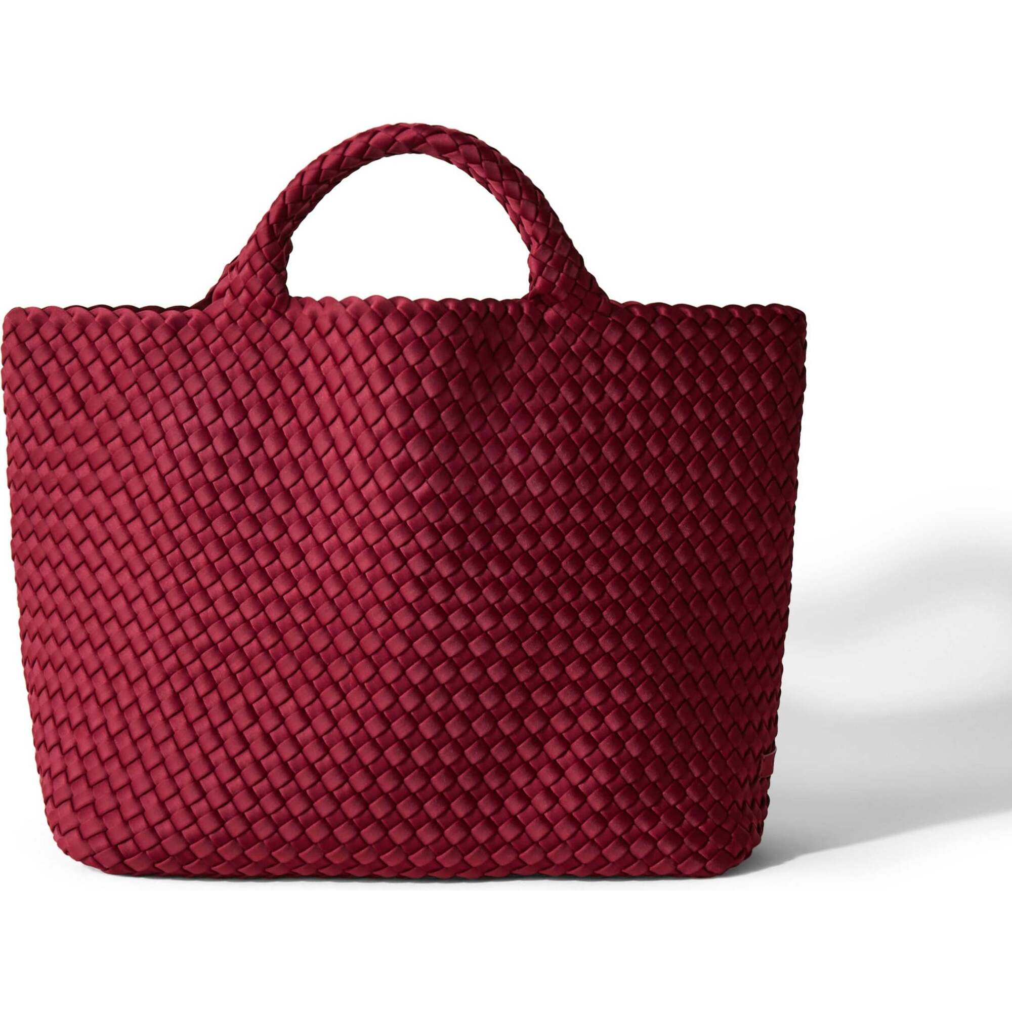 Women's St. Barths Medium Handwoven Tote, Rosewood - OS