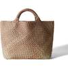 St Barths Handwoven Medium Tote With Zipped Pouch, Bronzed - Bags - 1 - thumbnail