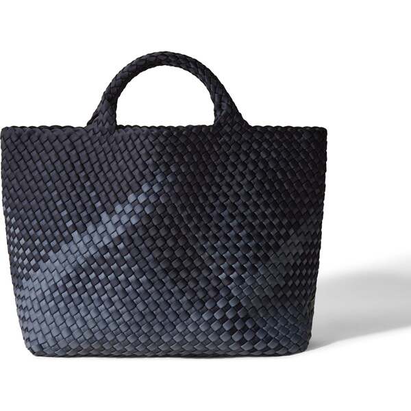 St Barths Handwoven Medium Tote With Zipped Pouch, Basalt - Naghedi NYC ...