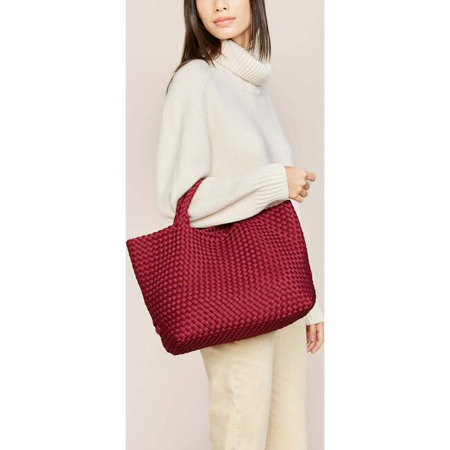 Women's St. Barths Medium Handwoven Tote, Rosewood - OS - Bags - 4