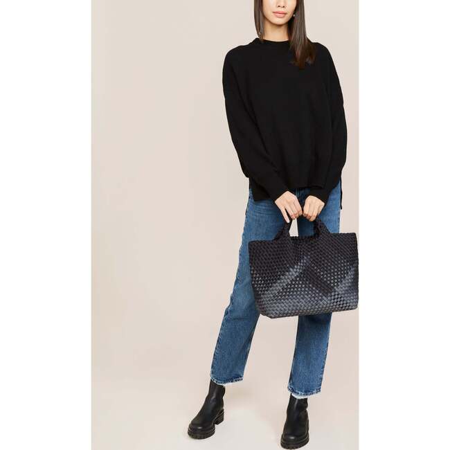Women's St. Barths Medium Handwoven Tote Graphic Ombre, Basalt - OS - Bags - 4