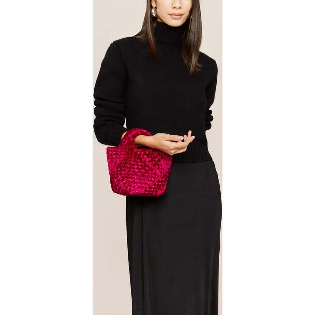 Women's St. Barths Petit Handwoven Tote Velvet, Crush - OS - Bags - 5