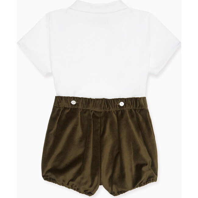 Otto Velvet Baby Boy Set, Green - Mixed Apparel Set - 3