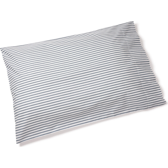 King Pillowcases - Set of 2, Navy French Ticking