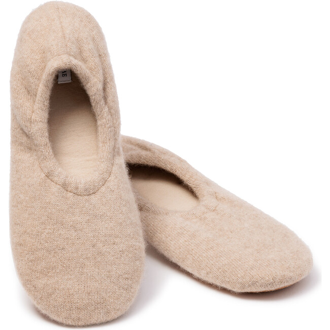 Cashmere Slippers, Beige