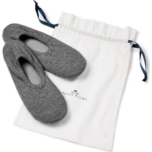 Cashmere Slippers, Dark Grey - Slippers - 3