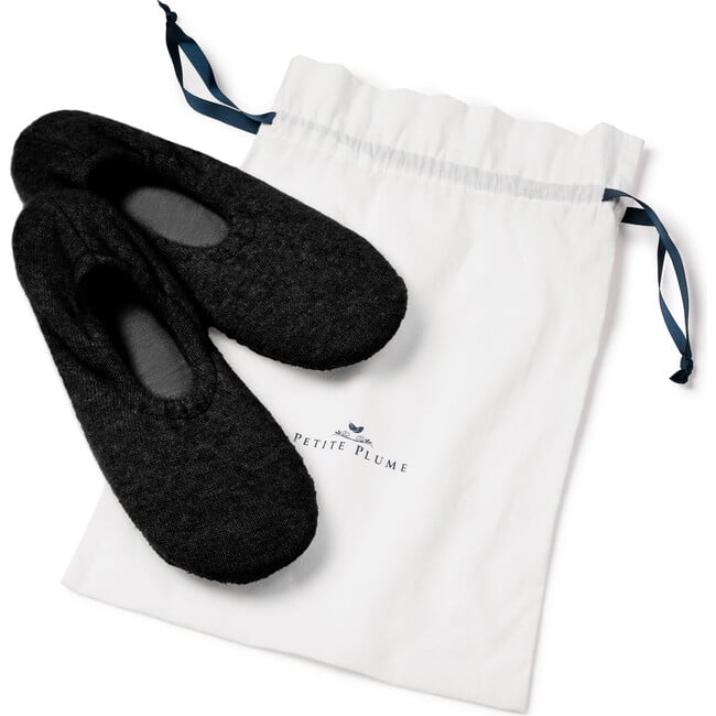 Cashmere Slippers, Black - Slippers - 3