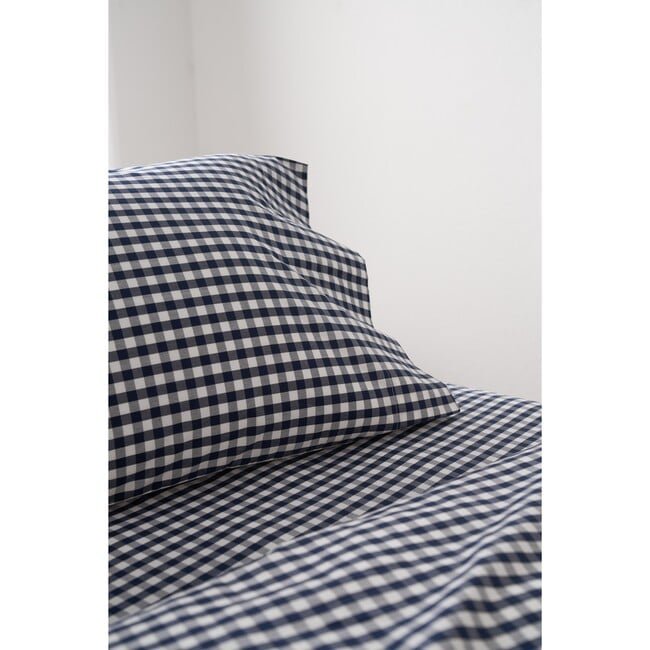 Bed Sheet Set, Navy Gingham - Sheets - 2