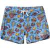 Good Burger Boardshorts, Blue - Swim Trunks - 1 - thumbnail