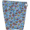 Mens Good Burger Boardshorts, Blue - Swim Trunks - 2